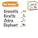 Pidoko Kids Pull Along Walking Toys - 4 Animals Gift Set for Toddlers Boys and Girls