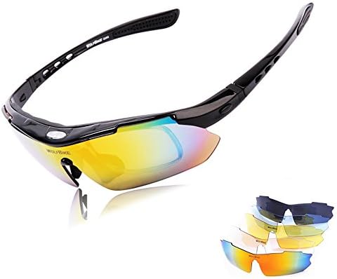 SUN UV Protection Sports Glasses for Men or Women Outdoor Cycling Sunglasses SCS93 Black