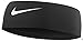 Nike Solid Fury Headband (One Size Fits Most, Black/White)