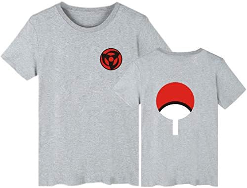 EmilyLe Men's Naruto T-Shirt Uchiha Family Japanese Anime Geeky Short Sleeve Summer Top Tee for Boys