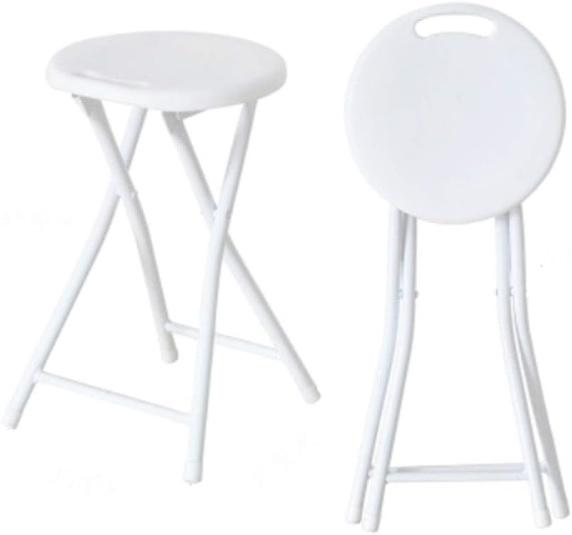 YYQX Shower Stool, Folding Round Lightweight Plastic Stool, Suitable for Bathroom, Elderly Others Who Want to Sit While Bathing,White