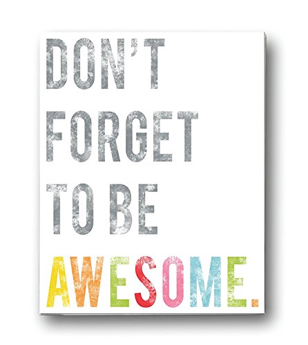 Children's Wall Art Print, Don't Forget to Be Awesome, 08x10 Inch Print, Kid's Room Decor, Gender Neutral Nursery, Inspirational, Motivational, Teenager's Room, Classroom, Typography