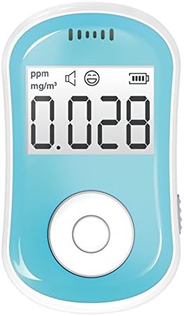 Stylish AIR QUALITY METER | TVOC & Formaldehyde | 2018 New Design | 0.001ppm = 1 ppb resolution | Modern sleek and small design | Built-in lithium with USB recharge | (Blue)