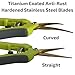 The Relaxed Gardener Gardening Scissors Set - Curved and Straight Titanium Coated Blade Micro Tip Pruning Shears - Super Sharp Trimmers for Plants with Anti-Rust Coating