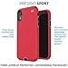 Speck Products Compatible Phone Case for Apple iPhone XR, Presidio Sport Case, Heartrate Red/Sidewalk Grey/Black