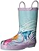 Western Chief Kids Waterproof Disney Character Rain Boots with Easy on Handles, Frozen Anna and Elsa, 10 M US Toddler