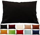 TangDepot Solid Velvet Throw Pillow Cover/Euro Sham/Cushion Sham, Super Luxury Soft Pillow Cases, Many Color & Size Options - (12"x18", Black)