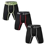 Holure Men's 3 Pack Sport Compression Shorts