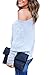 Mulisky Womens Sexy Off Shoulder Batwing Long Sleeve Ribbed Sweater Pullover Top
