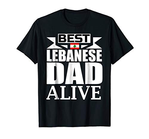 Mens Storecastle: Best Lebanese Dad Father's Lebanon Flag T-Shirt