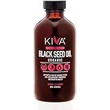 Kiva Organic Black Seed Oil - Cold-pressed and RAW - 8-Ounce (GLASS BOTTLE) -- NEW LOOK, IMPROVED PACKAGING!
