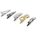 AnalysisyLove Mens Tie Bar Clip Gift Set of Gold Glasses, Black Beard & Pen, Silver Arrow & Feather for Jewelry Gift