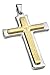 FUNRUN Stainless Steel Mens English Lord's Prayer Cross Pendant Necklace,Chain 24''