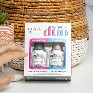 Gelish Dynamic Duo - Foundation Base & Top It Off Sealer Gel Set, Long-lasting, High-Shine Finish for Gel Manicures, Cures Fast in LED/UV Light, No Chips, Soak-Off, 15mL Each. - Image 4