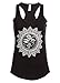 Womens Sun and Moon Yoga Black Loose Fit Tank Top Muscle Tee