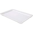 Restaurantware LIDS ONLY: Lids For Proofing Boxes 10 Rectangle Lids For Dough Boxes - Stackable Dishwasher-Safe White Plastic Lids For Pizza Dough Boxes Durable Proofing Boxes Sold Separately