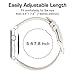 MARGE PLUS Compatible with Apple Watch Band 45mm 44mm 42mm Women, Slim Genuine Leather Watch Strap Replacement for iWatch Series 7 6 5 4 3 2 1 SE, (White Band paired with Sliver Adapter)