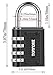 Combination Lock for Locker Outdoor - Towoke Resettable Weatherproof Combination Padlock - 4-Digit Smooth Dial, Zinc Alloy Lock for School Gym Locker, Fence, Backyard Gate, Case -2 Pack
