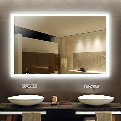 Large LED Full Length Mirror Floor Mirror Antifog Oversized Rectangle Dressing Illuminated