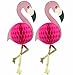 Paper Flamingo Honeycomb Decorations - Luau Birthday Hawaiian Party Supplies, 2 Count