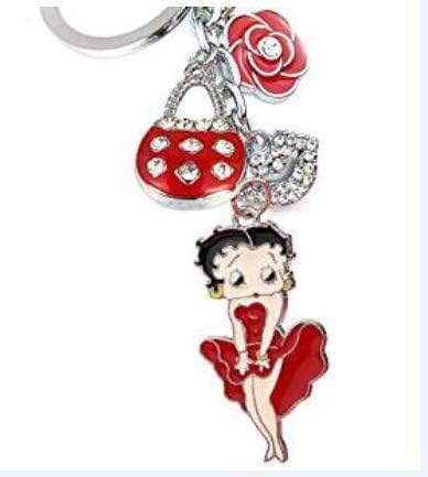 Amazon Co Jp ベティー Betty Boop キーホルダー キーチェーン レッド 並行輸入品 ファッション
