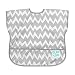 Bumkins Junior Bib / Short Sleeve Toddler Bib / Smock 1-3 Years, Waterproof, Washable, Stain and Odor Resistant -  Gray Chevron primary