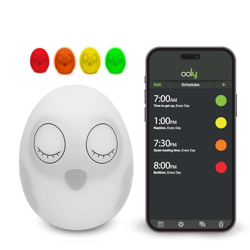 Ooly Owl Ok to Wake Clock for Toddlers & Kids | Sleep Trainer & Night Light | Safe, Cord Free, and Button Free | Helps Kids Learn When to Wake Up | Perfect Sleep Companion