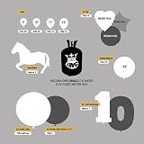 Helium King Disposable Helium Gas Canister 30 x 9" Latex Baloons 14 Foil view 3