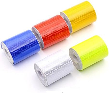 NUANNUAN 5 Pack Reflective Safety Warning Tape Sticker Reflector Tapes Outdoor