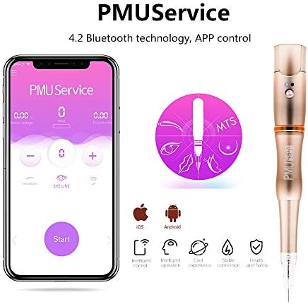 Permanent Makeup Machine-Qi Wireless Charging/Bluetooth APP control/Dental tattoo integral sterilization needle set