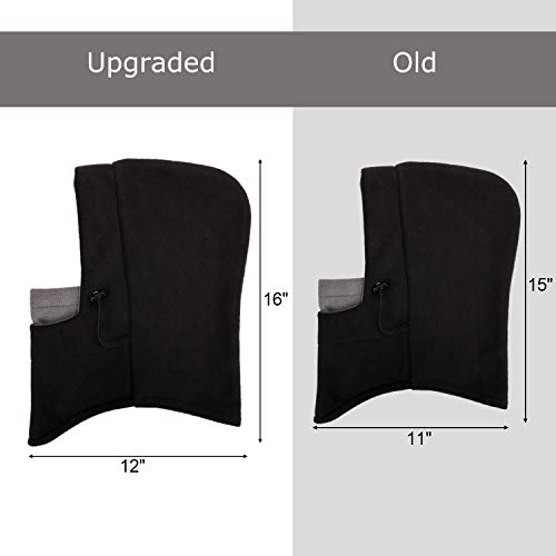 Miracu Heavyweight Balaclava Windproof Ski Face Mask, Women and Men Soft Fleece Winter Hat/Hood for Outdoor Sports,One Size,Black & Gray - Thumbnail 5