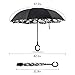 Folding Inverted Reverse Umbrella Double Layer Windproof Umbrella Rain UV Proof Umbrella Hand Free & Self-Standing Mothers Day Gift, Car Use