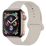 YANCH for Apple Watch Band 42mm, Soft Silicone Sport Band Replacement Wrist Strap for iWatch Nike+,Sport,Edition,S/M,Stone