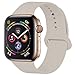 YANCH Compatible with for Apple Watch Band 42mm 44mm, Soft Silicone Sport Band Replacement Wrist Strap Compatible with for iWatch Nike+,Sport,Edition,S/M,Stone