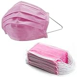 50 Pcs Pink Disposable Face Mask Earloop Mouth Cover Anti Dust Face Mouth Masks Respirator Medical