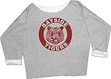 Saved By The Bell Kelly Kapowski Bayside Off the Shoulder Gray Juniors Sweatshirt