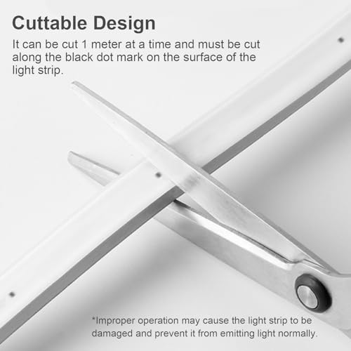 KSIBNW LED Strip 220 V Flexible Neon Light, Waterproof IP65, 50 Metres, 120 LEDs/m, Warm White, Neon LED Light for Bedroom, Bar, Games Room, Birthday, with Adapter and Controller