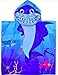 Elite Trend Kids' Hooded Towel & Bathrobe – Super Soft, Absorbent Poncho for Boys & Girls, Ideal for Beach, Pool & Bath, Cozy Cover-Up for Toddlers & Kids, Ages 1-7, Shark