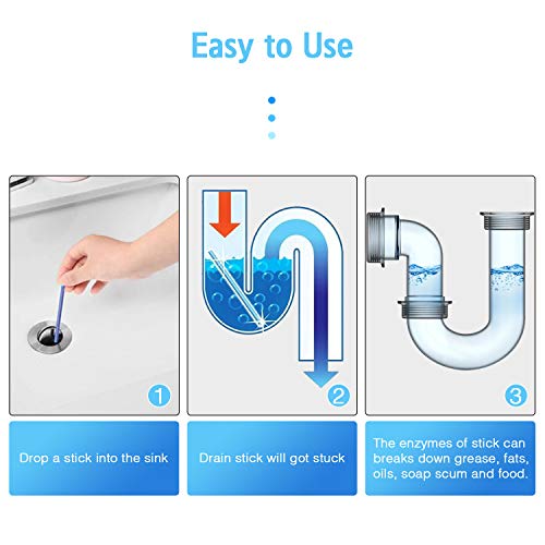 Blingbrione Drain Cleaner Stick Eliminate Sink Odors Prevent Drains ...