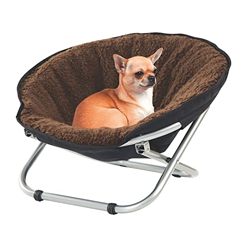 Etna Folding Pet Cot Chair Portable Round Fold Out Elevated Cat Bed