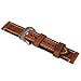 20mm Brown Genuine Leather Watchband Wristwatch Watch Band Stainless Buckle