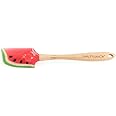 Charles Viancin - Watermelon Leaf Spatula - Durable Wooden Handle, Silicone Head - BPA-Free, Plastic Free, Food-Grade Silicone - Heat Resistant up to 220°C / 428°F