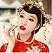 BININBOX Vintage Wedding Hair Retro Chinese Style With Bead For Women Bridal Bridesmaids Headpiece Head Band Accessorie (A)