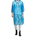 Maveek 2 Pack Lightweight Adult Emergency Hooded Raincoat disposable rain poncho For Festivals, Camping, Theme Parks (Blue+Yellow)
