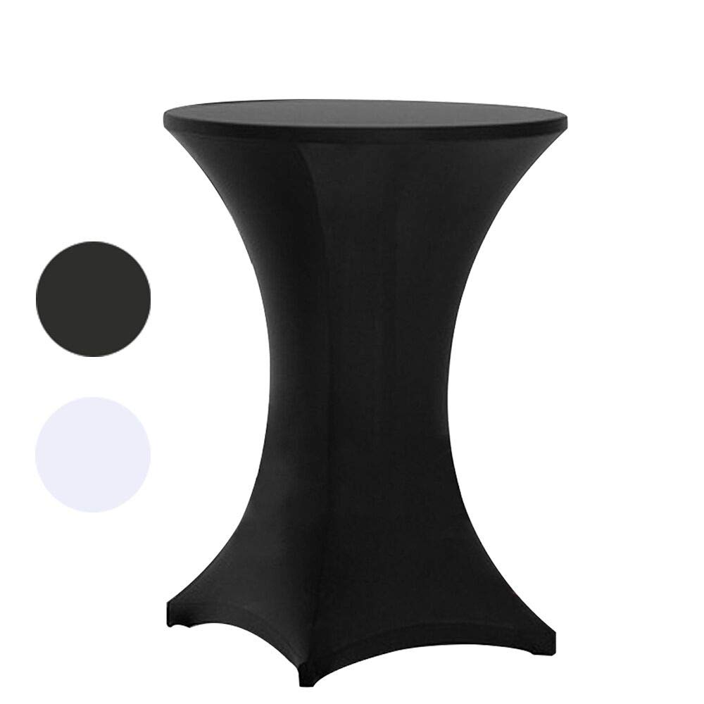 Photo 1 of Tina's 24x30 Cocktail Spandex Stretch Square Corners Tablecloth Black