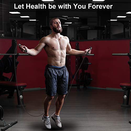 Frebw Jump Rope for Fitness Crossfit 2 Pack Speed Skipping Rope for Exercise Training Workout Adjustable Weighted Jumping Rope for Men Women Kids Boy