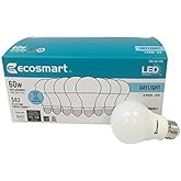 Ecosmart 8 Pack LED A19 Light bulb, 60w Equivalent (A19 Daylight)