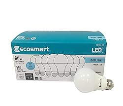 Ecosmart 8 Pack LED A19 Light bulb, Soft White