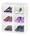 IRIS Small Drop Front Shoe Box, 6 Pack, Clear