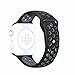 Apple Watch Band , Soft Silicone Sport Replacement Strap for Apple iWatch Series 1 2 3 Sport & Edition (Black/Gray 42mm M/L)